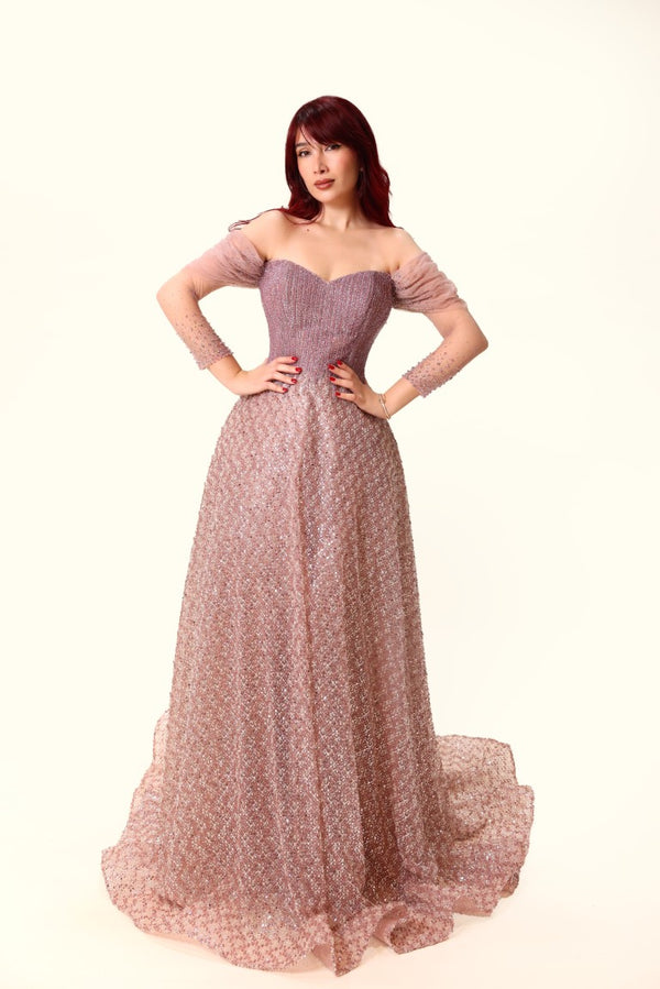 Quartz Sparkle Tulle Gown – Radiant Elegance Collection