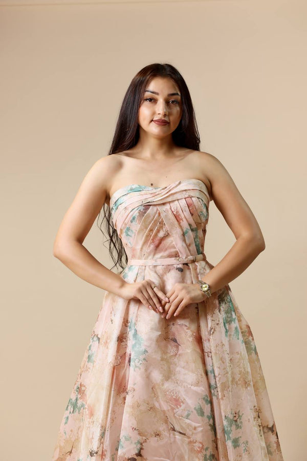 Colorful off shoulder dress