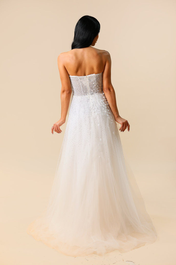 Faiz Couture Princess Party Dress in White Tulle
